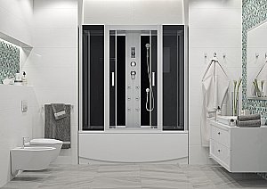 Душевой бокс Alex Baitler 148х80 ER4515TP-C4-RUS стекло тонированное/профиль хром купить в интернет-магазине Sanbest