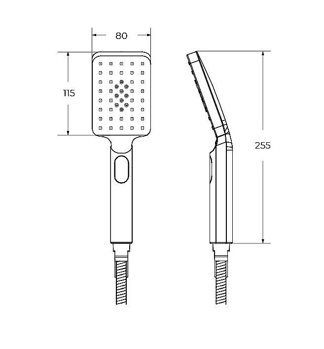 Душевая лейка Cezares CZR-D3F2-GM оружейная сталь купить в интернет-магазине сантехники Sanbest