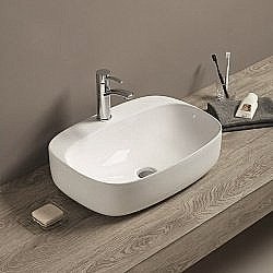 Раковина накладная Art&Max 58,5 AM-78374 белая купить в интернет-магазине Sanbest