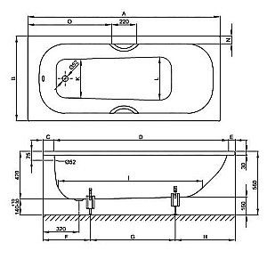 Ванна Bette Form 2950-000 AD 180x80 Белый купить в интернет-магазине Sanbest