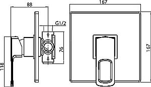Смеситель для душа Elghansa Scarlett New 3422245 хром купить в интернет-магазине сантехники Sanbest