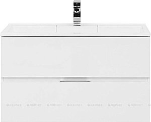 Тумба с раковиной Aquanet Алвита 235340 90 белый для ванной в интернет-магазине Sanbest