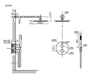 Душевая система Sancos Etna SC9010CH хром купить в интернет-магазине сантехники Sanbest