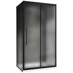 Душевой уголок Abber Schwarzer Diamant AG30110BMH-S80BM-S80BM 110х80 стекло матовое/профиль черный купить в интернет-магазине Sanbest