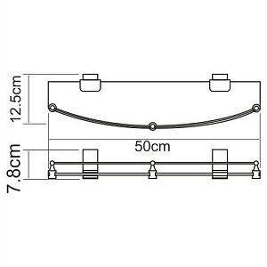 Полка WasserKRAFT Lopau K-6044 купить в интернет-магазине сантехники Sanbest