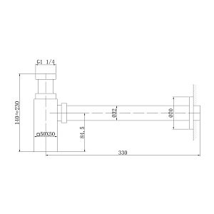 Сифон для раковины ABBER Rechteck AF0031G купить в интернет-магазине сантехники Sanbest