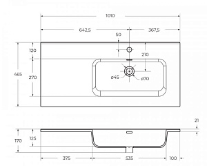 Тумба с раковиной BelBagno KRAFT 2C-1A 100 белый дуб галифакс для ванной в интернет-магазине Sanbest