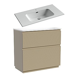 Тумба с раковиной Sancos FOLK Floor FL90FCP/CN7002 90 Капучино для ванной в интернет-магазине Sanbest