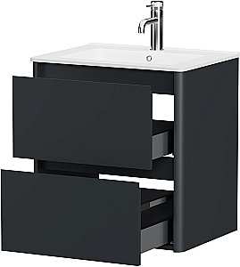 Тумба с раковиной Allen Brau Gravity 60 1.370008.AM антрацит матовый для ванной в интернет-магазине Sanbest