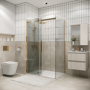 Душевой уголок Grossman Classic 160х90 120.K33.04.1690.32.00 стекло прозрачное/профиль золото брашированное купить в интернет-магазине Sanbest