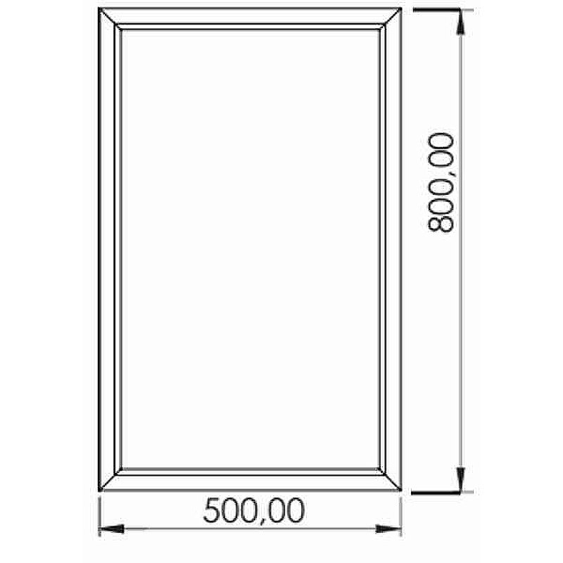 Зеркало Creavit Kayra 50 KY4001.01.MAN черное в ванную от интернет-магазине сантехники Sanbest