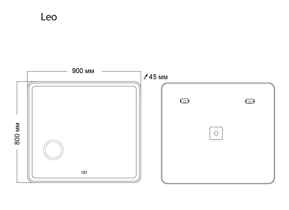 Зеркало GROSSMAN Leo 169080 90x80 в ванную от интернет-магазине сантехники Sanbest