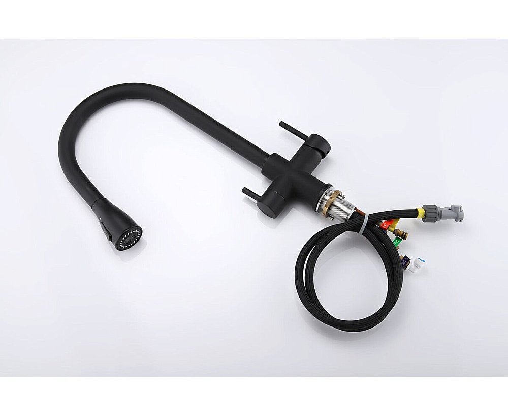 Смеситель для кухни Paulmark Lange La214212-AN антрацит купить в интернет-магазине сантехники Sanbest