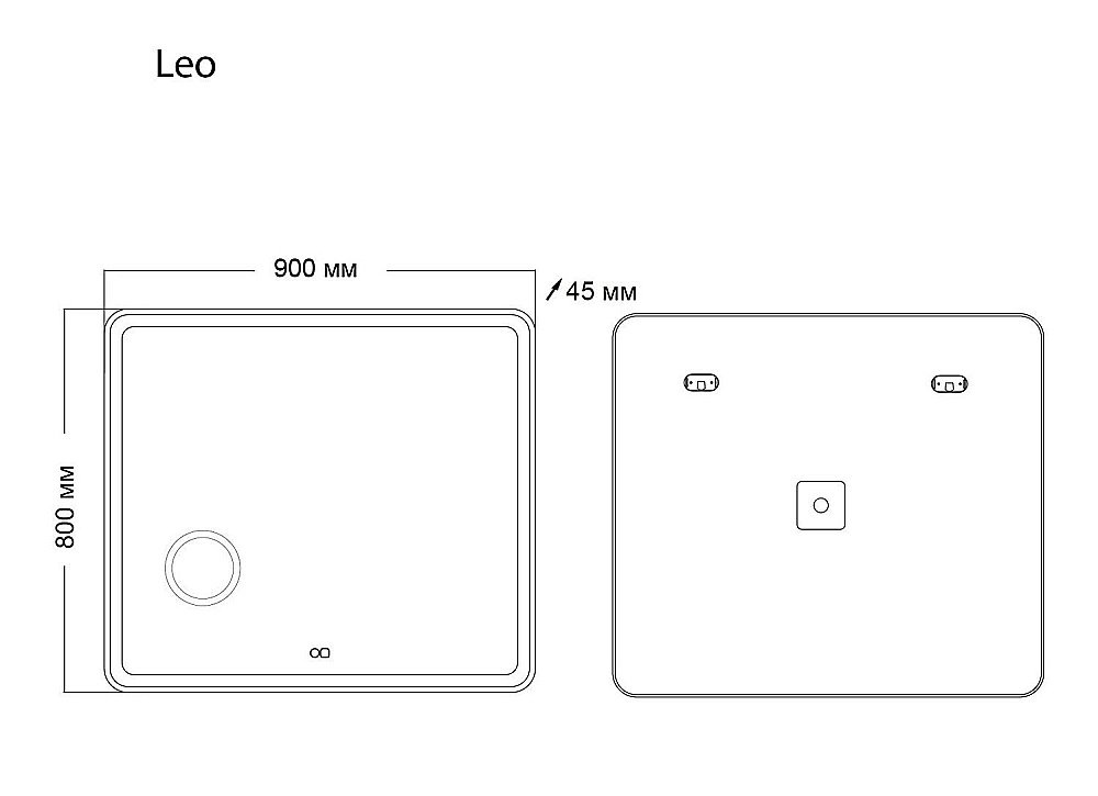 Зеркало GROSSMAN Leo 169080 90x80 в ванную от интернет-магазине сантехники Sanbest