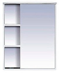 Зеркальный шкаф Misty Венера 60 белый правое купить в интернет-магазине сантехники Sanbest