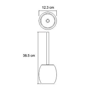 Ершик напольный WasserKRAFT Ruwer K-6727 купить в интернет-магазине сантехники Sanbest