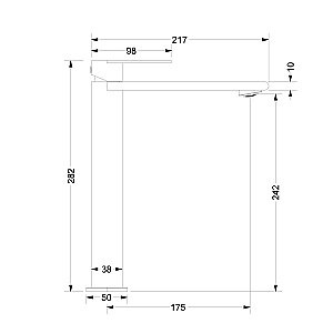 Смеситель для раковины Vincea Vogue VBF-2VS2GM вороненая сталь купить в интернет-магазине сантехники Sanbest
