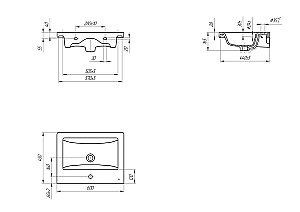 Мебель для ванной подвесная Cersanit LOUNA 60 белая для ванной в интернет-магазине Sanbest