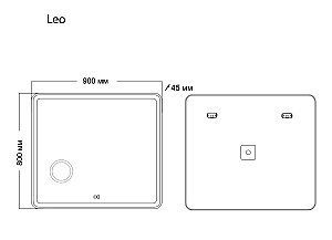 Зеркало GROSSMAN Leo 169080 90x80 в ванную от интернет-магазине сантехники Sanbest