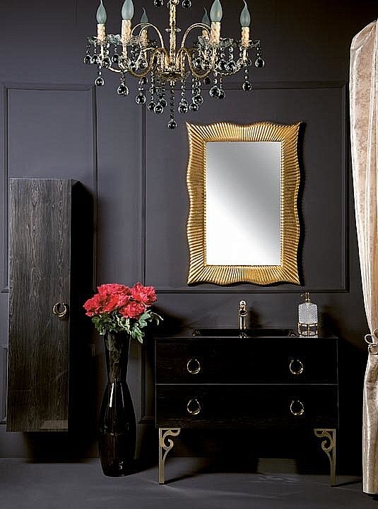 Зеркало Boheme NeoArt Soho 521 золото в ванную от интернет-магазине сантехники Sanbest