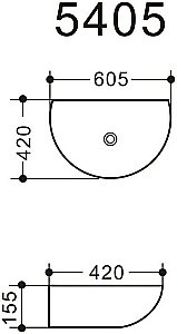 Раковина накладная Art&Max 60,5 AM5405-W белая купить в интернет-магазине Sanbest