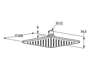 Верхний душ Kludi A-QA 645200500 купить в интернет-магазине сантехники Sanbest