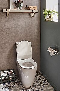 Унитаз напольный Jacob Delafon Soprano ETAK212-0/UJAK102-0 безободковый, с бачком, белый купить в интернет-магазине Sanbest