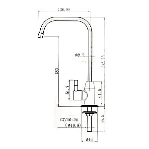 Смеситель для кухни PAINI Monoflow AF103 для питьевой воды, хром купить в интернет-магазине сантехники Sanbest