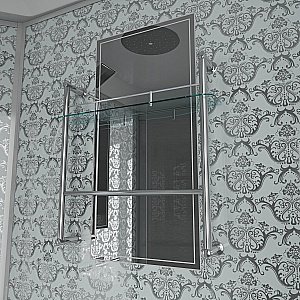 Душевая кабина Niagara Luxe 7744W 120х120 профиль серебро/стекло прозрачное купить в интернет-магазине Sanbest