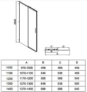 Душевой уголок Vincea Soft 2 130х80 VSR-3SO28013CLB стекло прозрачное/профиль черный купить в интернет-магазине Sanbest