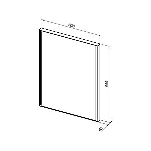 Зеркало Allen Brau INFINITY 1.21018.BL 60 черное в ванную от интернет-магазине сантехники Sanbest