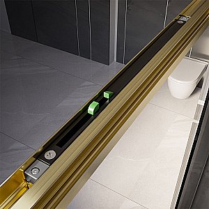 Душевая дверь Veconi Premium Trento PTD30-G-120-01-C4 прозрачная/профиль Брашированное золото брашированное купить в интернет-магазине Sanbest