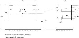 Тумба с раковиной BelBagno MARINO-CER-N-900-2C-SO-RR-P Rovere Rustico для ванной в интернет-магазине Sanbest