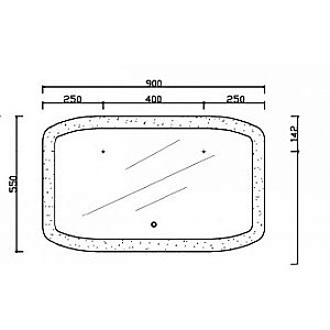 Зеркало La Tezza Marco ZH-32101 90 в ванную от интернет-магазине сантехники Sanbest