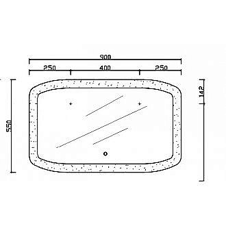 Зеркало La Tezza Marco ZH-32101 90 в ванную от интернет-магазине сантехники Sanbest