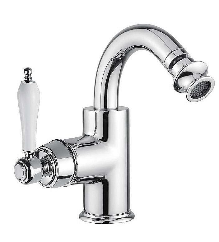 Смеситель для биде Cezares APHRODITE-BS2  хром/ручка белая купить в интернет-магазине сантехники Sanbest