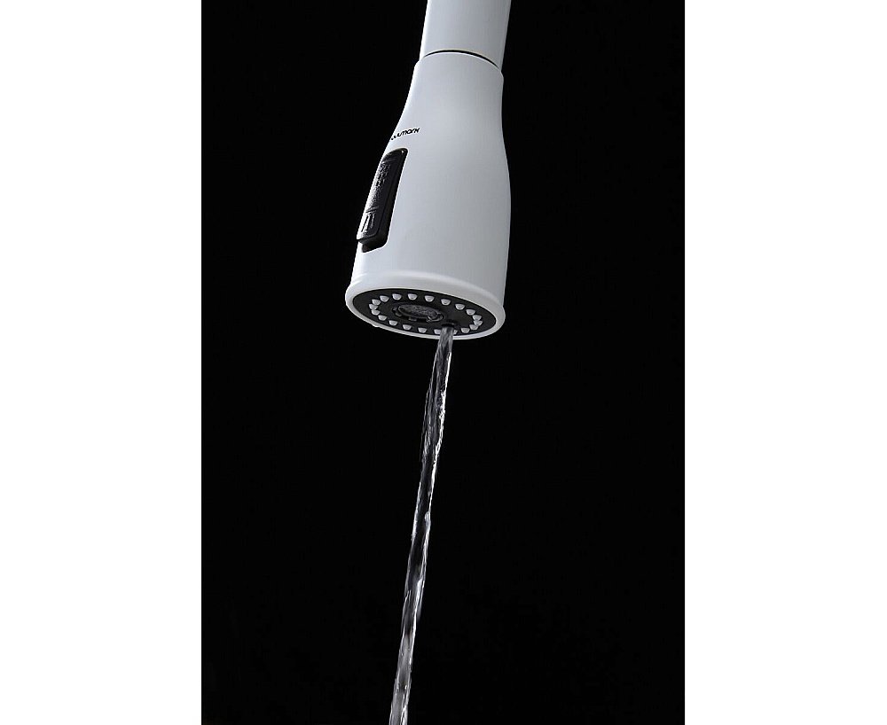 Смеситель для кухни Paulmark Lange La214212-WH белый матовый купить в интернет-магазине сантехники Sanbest