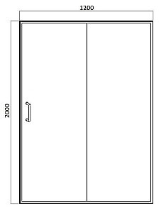 Душевая дверь Bravat LINE BD120.4101A купить в интернет-магазине Sanbest