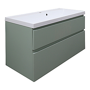 Тумба с раковиной Azario Viola 100/2 CS00097148 фисташковая для ванной в интернет-магазине Sanbest