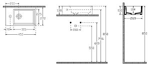 Раковина ISVEA Purita 45 10PL50045SV белая купить в интернет-магазине Sanbest