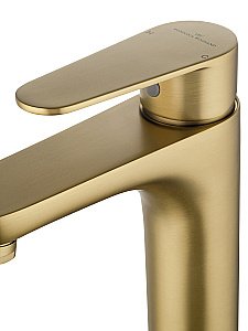 Смеситель для раковины высокий WONZON & WOGHAND ALFA WW-A40232-BG золото брашированное купить в интернет-магазине сантехники Sanbest