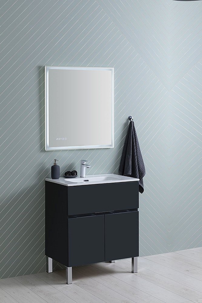 Зеркало Aquanet Оптима 288964 70 белый матовый в ванную от интернет-магазине сантехники Sanbest