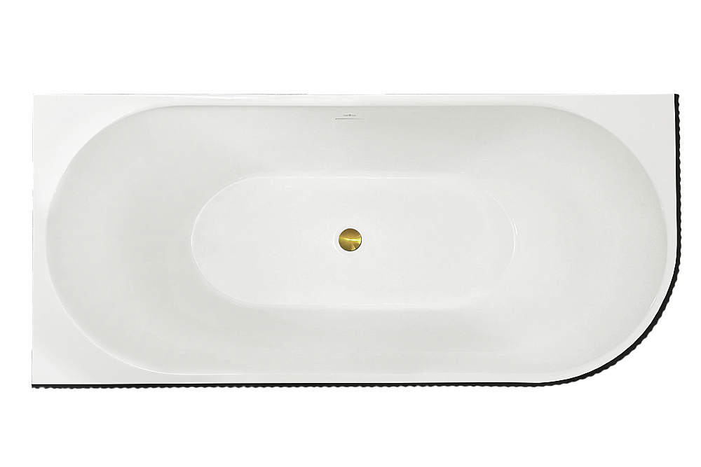 Акриловая ванна Royal Bath NERO RB710302BL-GD 170х78 белый/черный купить в интернет-магазине Sanbest