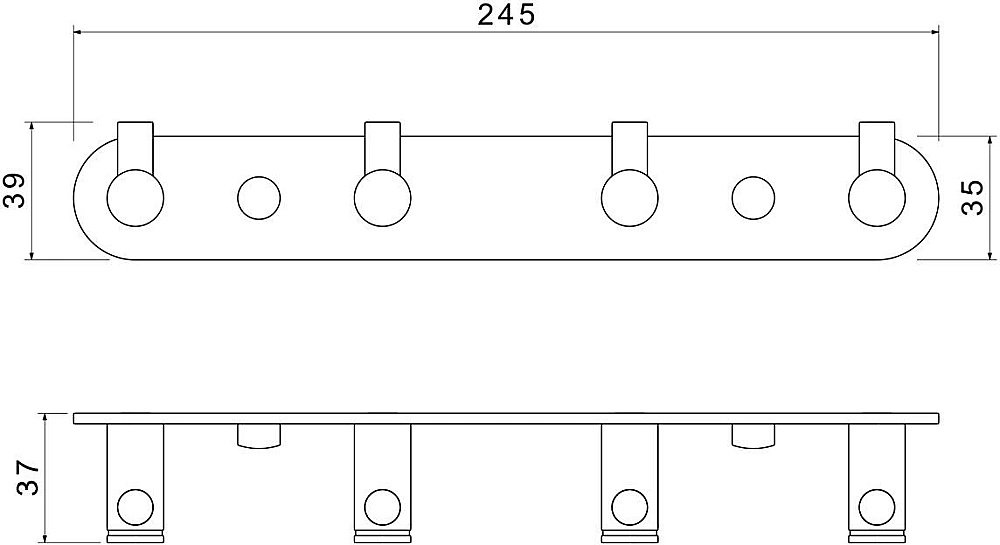 Крючок Aquatek Европа AQ4123MB черный матовый купить в интернет-магазине сантехники Sanbest