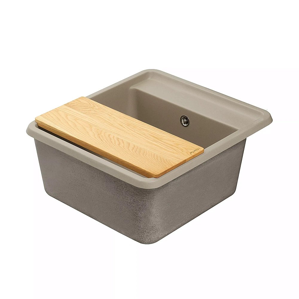 Мойка кухонная Акватон Беллис 57 серый шёлк купить в интернет-магазине сантехники Sanbest