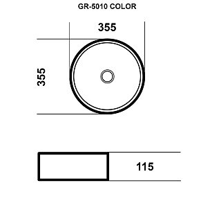 Раковина Grossman Color GR-5010SBR серебро/черная купить в интернет-магазине Sanbest