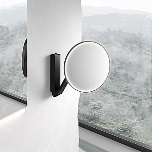 Зеркало косметическое KEUCO iLook_move 17612139004  хром черный купить в интернет-магазине сантехники Sanbest