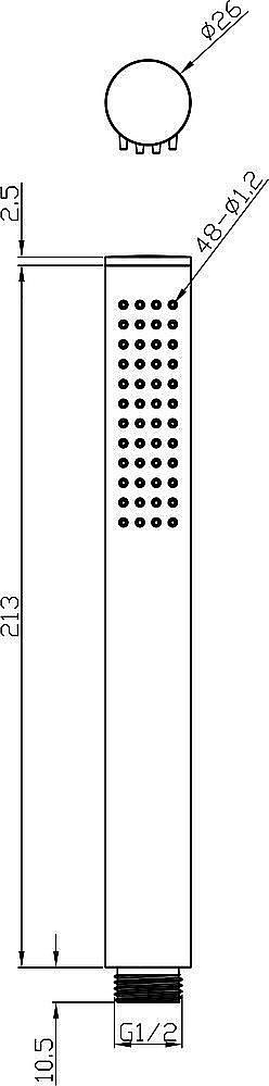 Душевая лейка Chrome Ravak 957.00 купить в интернет-магазине сантехники Sanbest