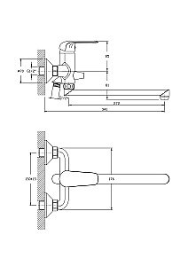 Смеситель для ванны Rush Fiji FI1835-51 купить в интернет-магазине сантехники Sanbest