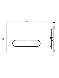 Кнопка для инсталляции Cezares LINER-BTN-BL белая купить в интернет-магазине сантехники Sanbest
